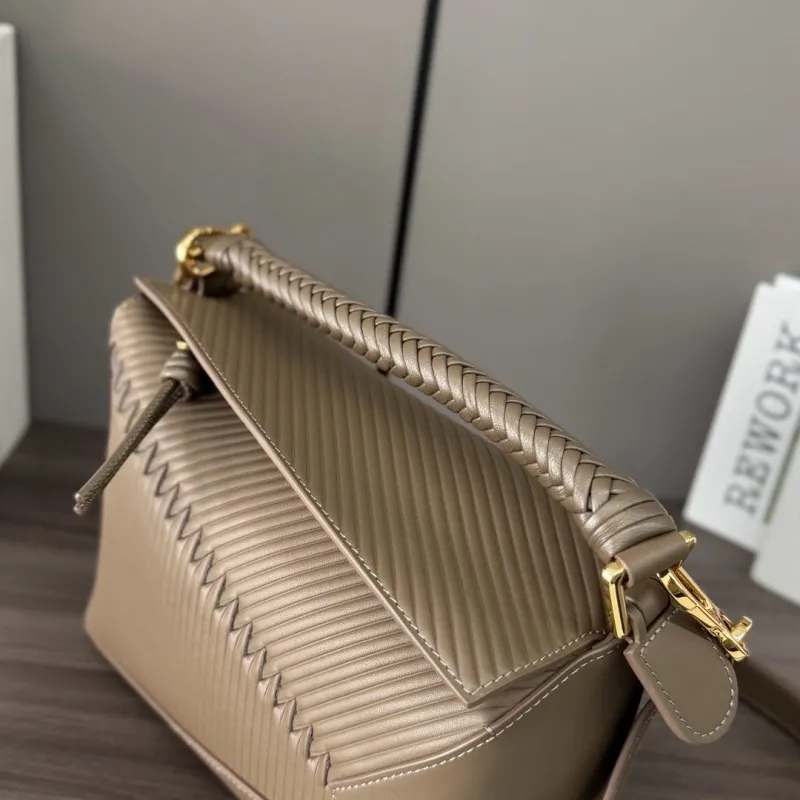LOEWE Taupe Leather Crossbody Handbag 283 - Image 7