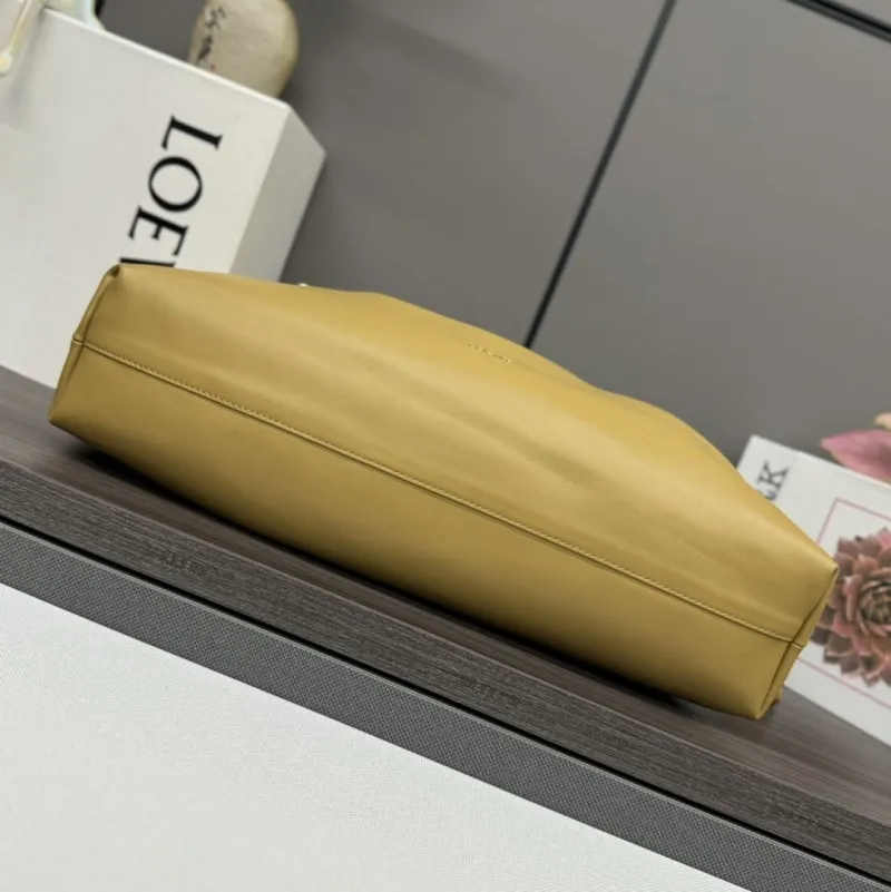 LOEWE Mustard Chain Drawstring Shoulder Bag 289 - Image 4