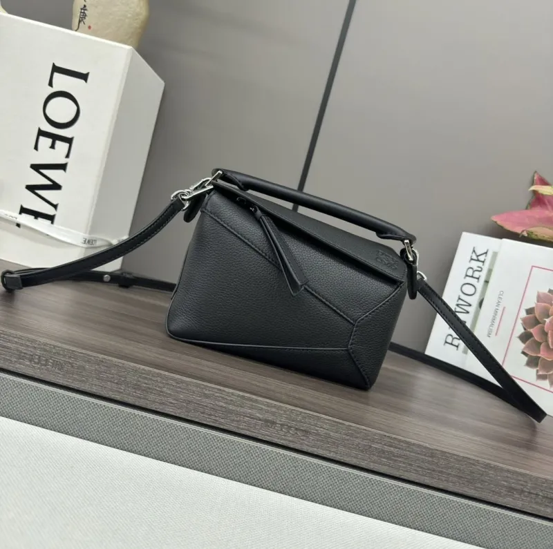 LOEWE Black Leather Crossbody Handbag 292