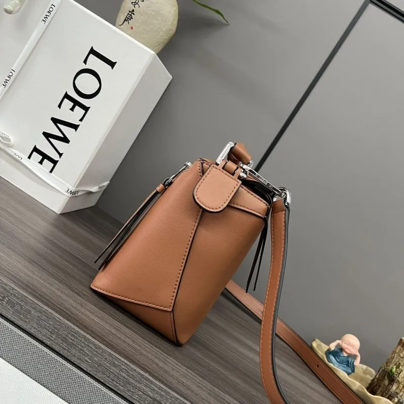 Alternative view of LOEWE Brown Puzzle Shoulder Bag 298