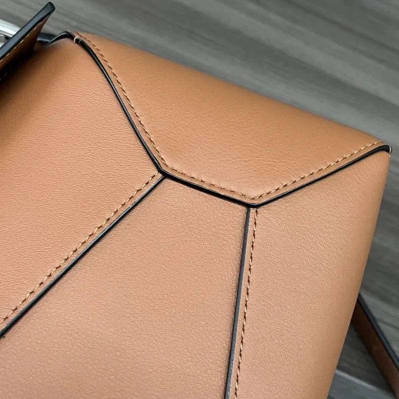 LOEWE Brown Puzzle Shoulder Bag 298 - Image 6