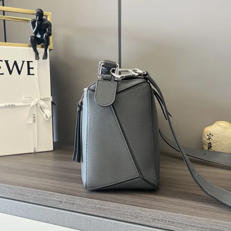 Alternative view of LOEWE Dark Gray Puzzle Leather Shoulder Bag