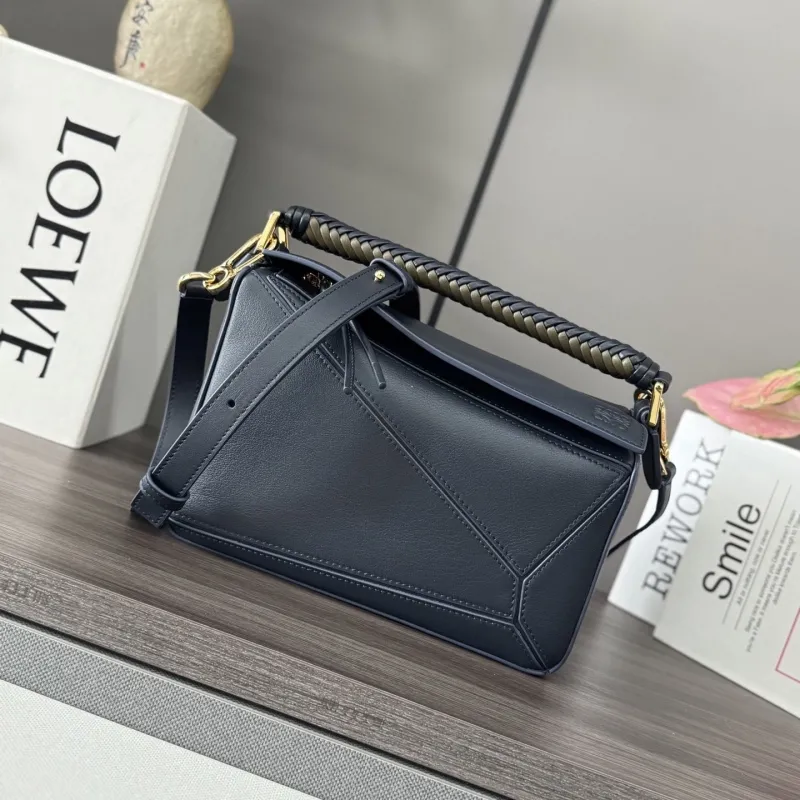LOEWE Dark Navy Leather Crossbody Bag
