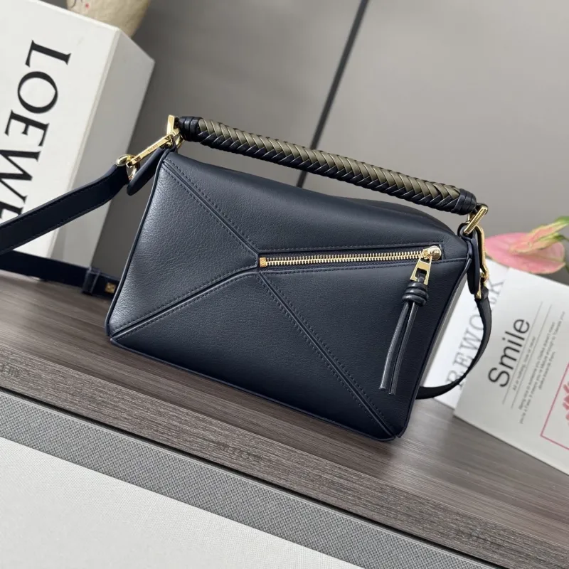 LOEWE Dark Navy Leather Crossbody Bag - Image 3
