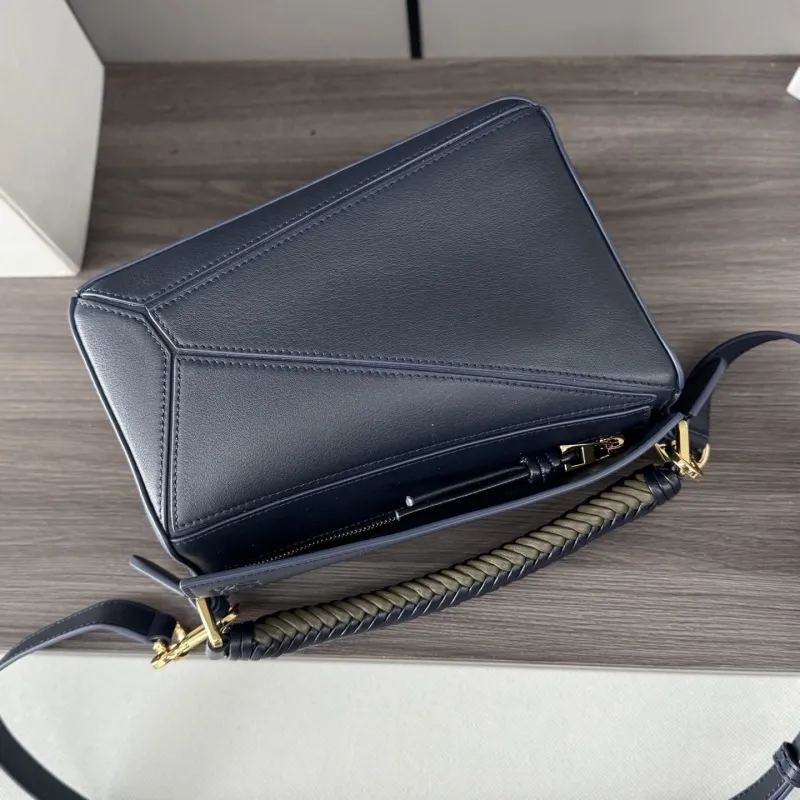 LOEWE Dark Navy Leather Crossbody Bag - Image 5