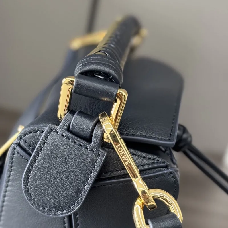 LOEWE Dark Navy Leather Crossbody Bag - Image 6