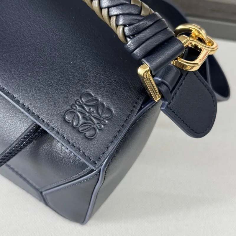 LOEWE Dark Navy Leather Crossbody Bag - Image 7