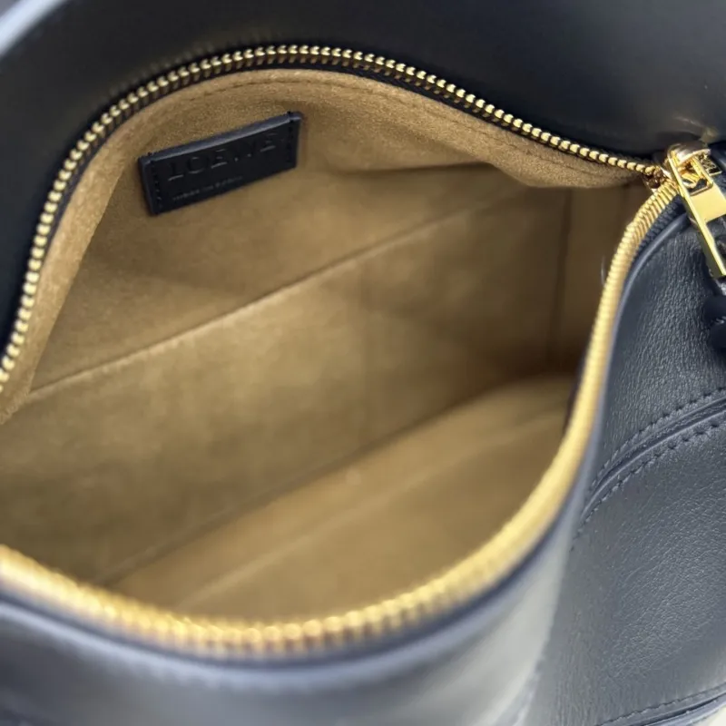 LOEWE Dark Navy Leather Crossbody Bag - Image 8