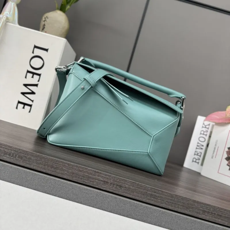 LOEWE Mint Blue Leather Handbag 303