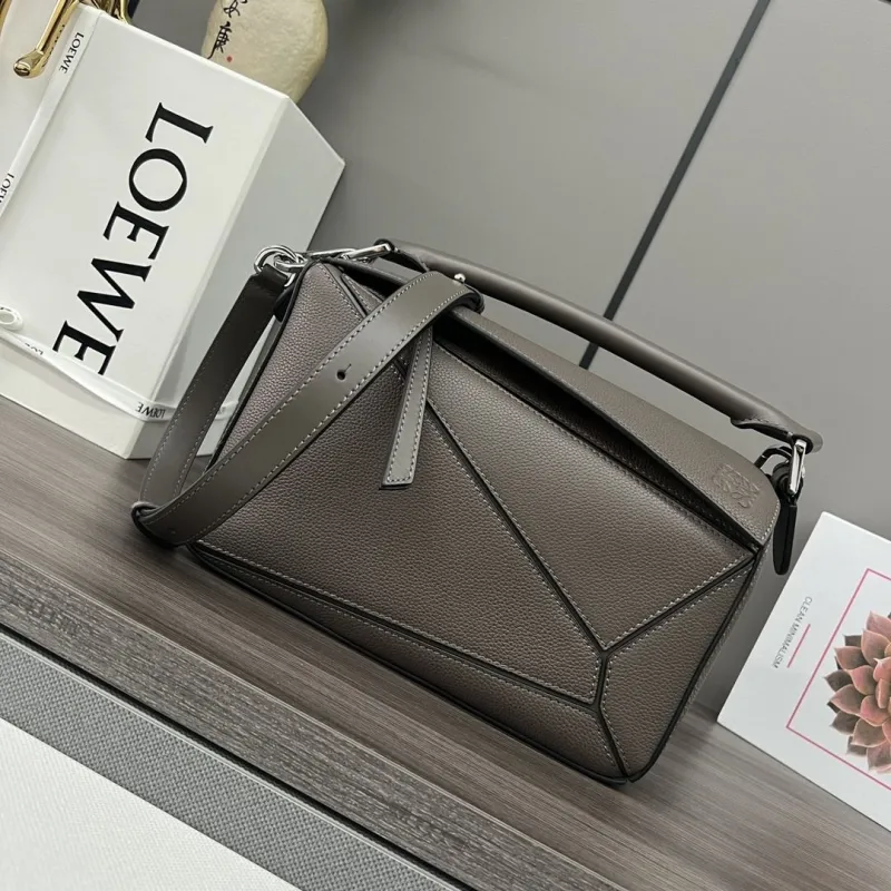 Loewe Gray Leather Puzzle Crossbody Bag 304