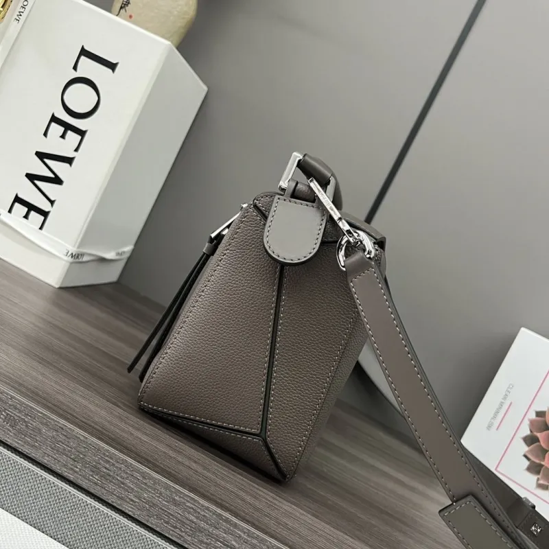 Alternative view of Loewe Gray Leather Puzzle Crossbody Bag 304
