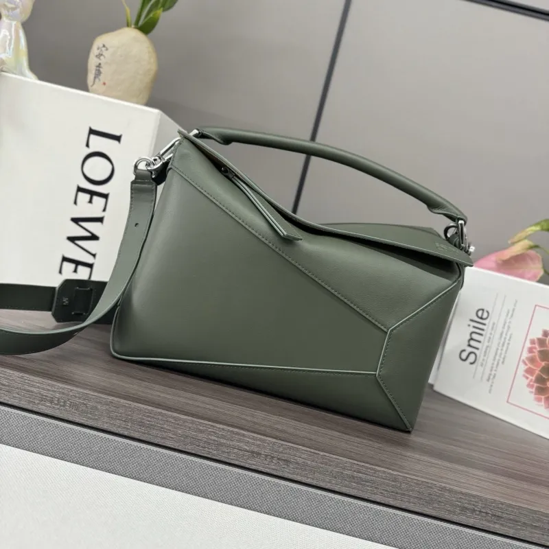 Loewe Puzzle Shoulder Bag Dark Green 308