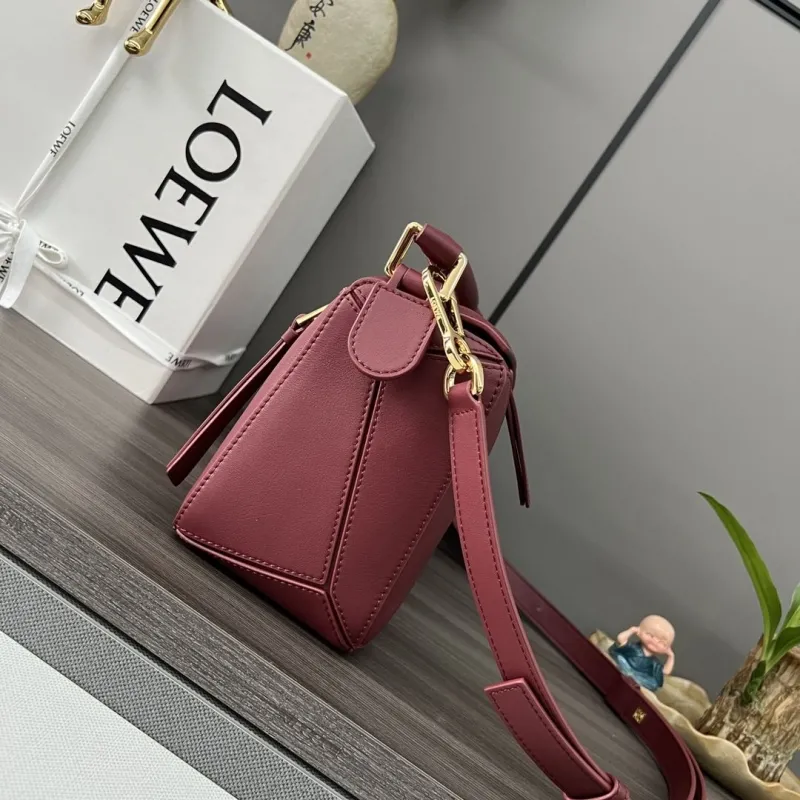 Alternative view of Loewe Burgundy Leather Crossbody Handbag 310