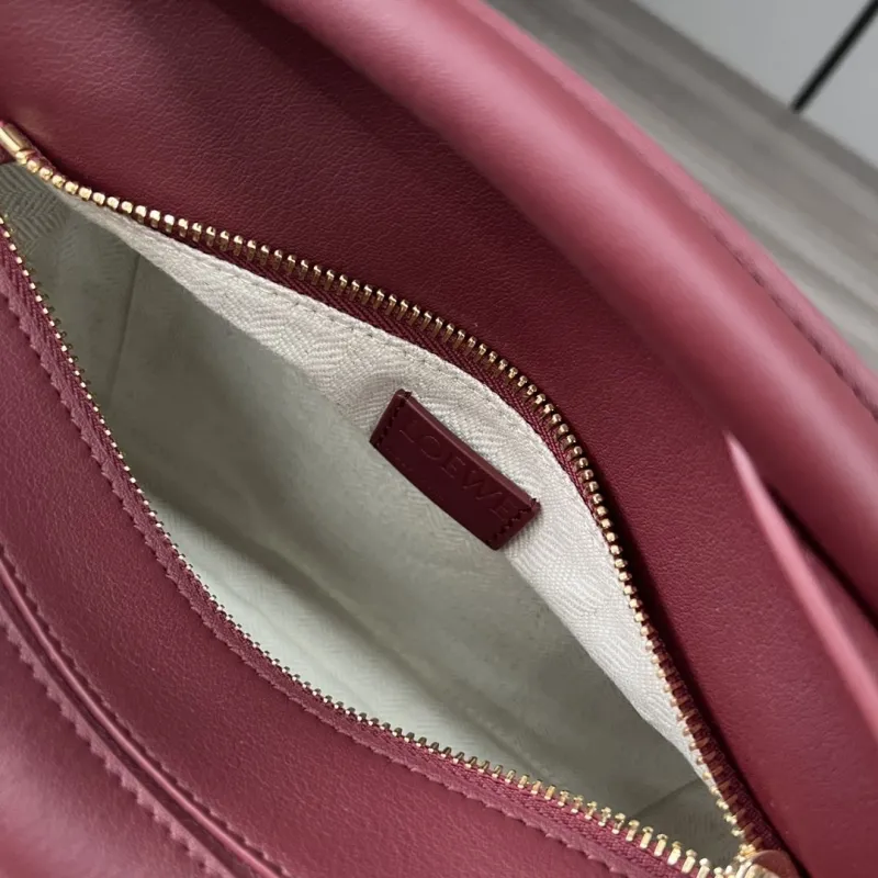 Loewe Burgundy Leather Crossbody Handbag 310 - Image 8
