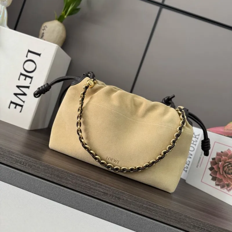 Loewe Beige Drawstring Bucket Bag 315