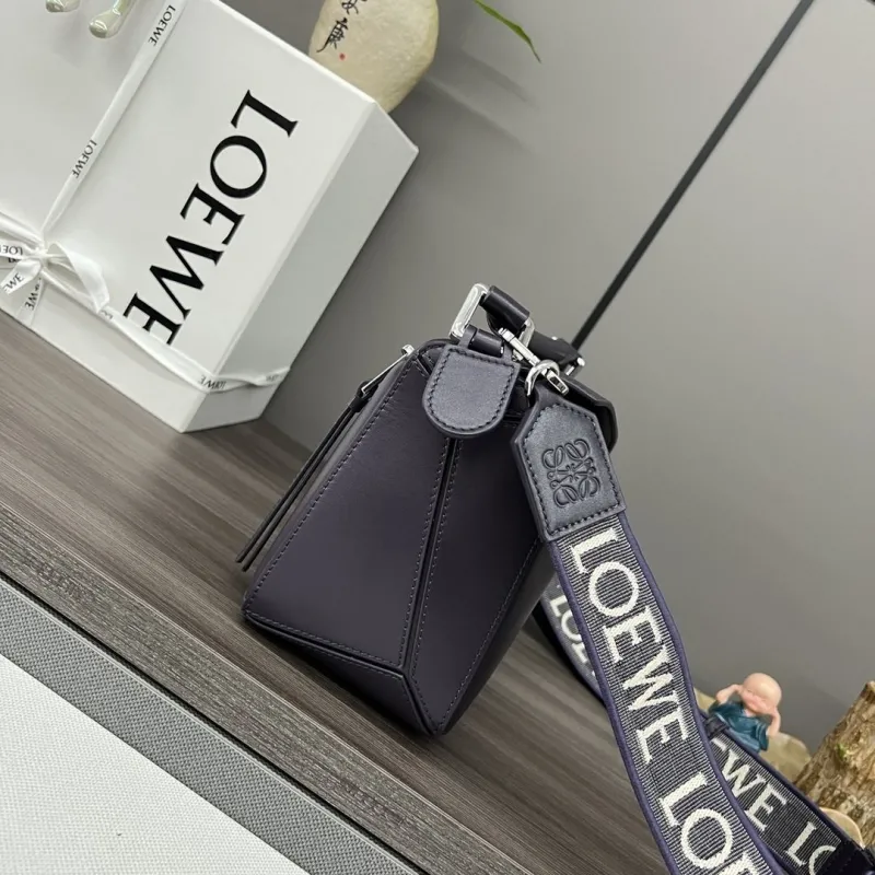 Alternative view of LOEWE Puzzle Dark Purple Shoulder Bag 316