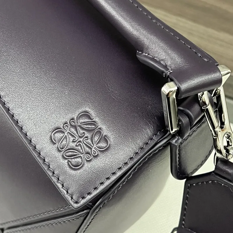 LOEWE Puzzle Dark Purple Shoulder Bag 316 - Image 5