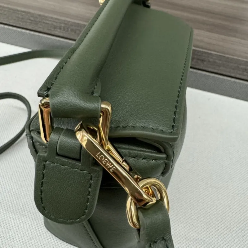Loewe Olive Green Puzzle Crossbody Bag - Image 7
