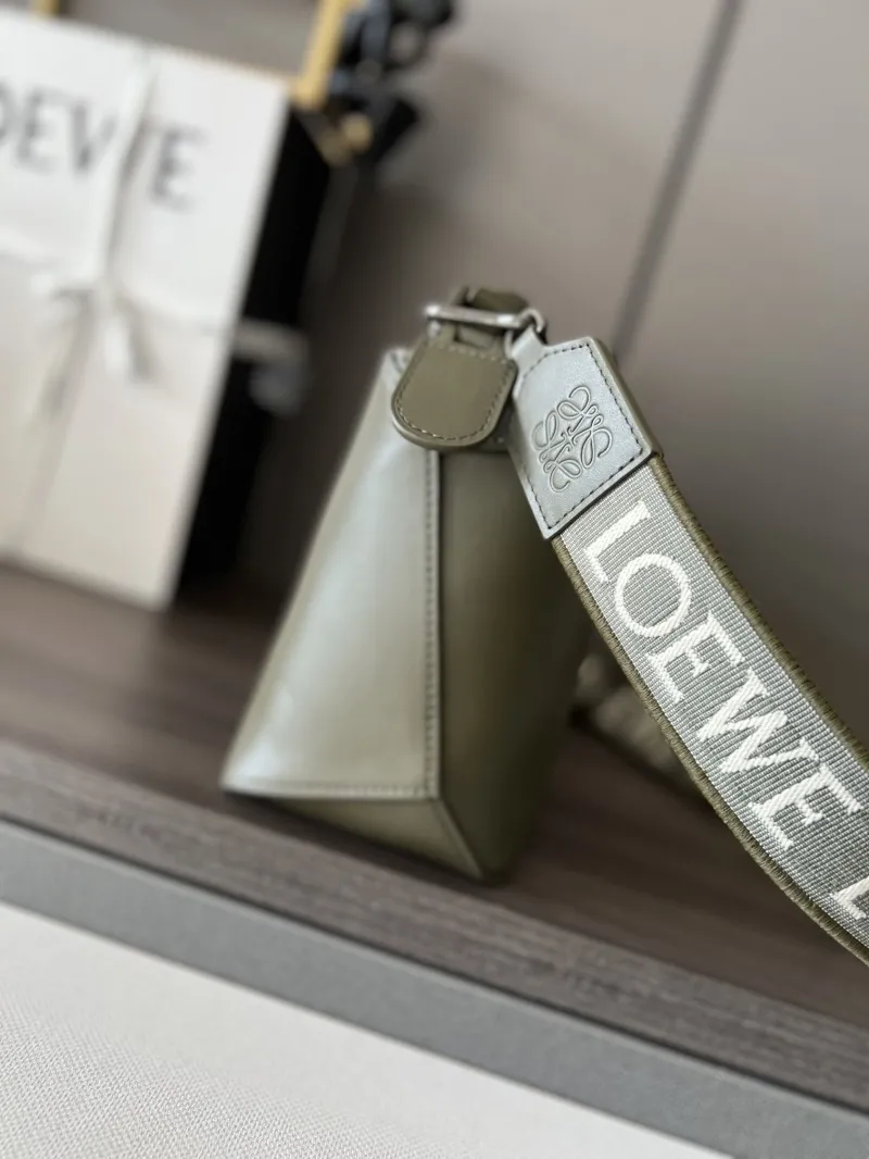 Alternative view of LOEWE Olive Green Puzzle Crossbody Handbag