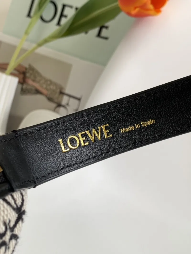Loewe Anagram Jacquard Hobo Bag 322 Beige Black - Image 7