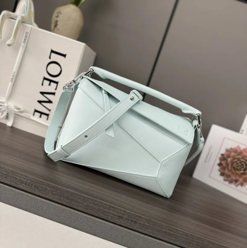 LOEWE Pale Blue Leather Crossbody Bag