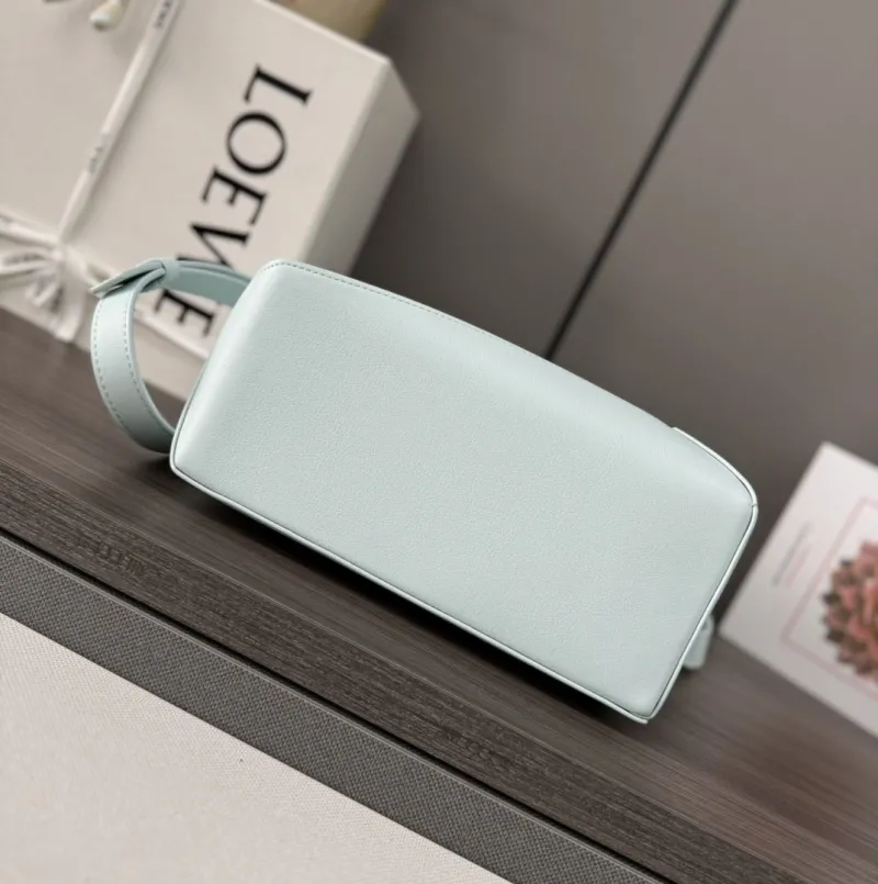 LOEWE Pale Blue Leather Crossbody Bag - Image 4