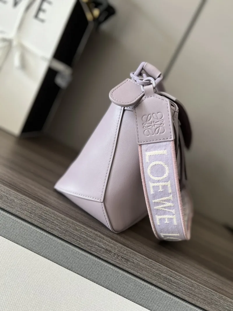Alternative view of LOEWE Lavender Leather Puzzle Handbag