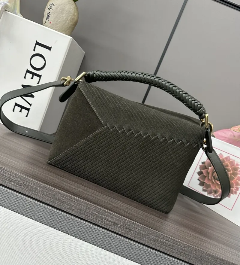 Loewe Dark Green Crossbody Handbag 330 - Image 3