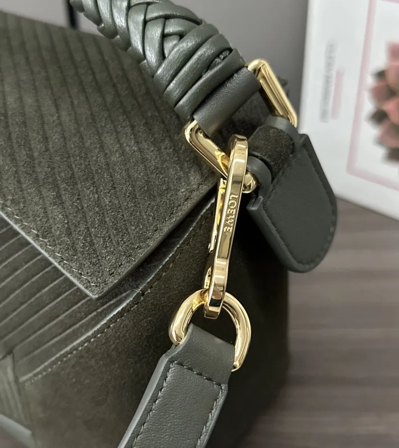 Loewe Dark Green Crossbody Handbag 330 - Image 5