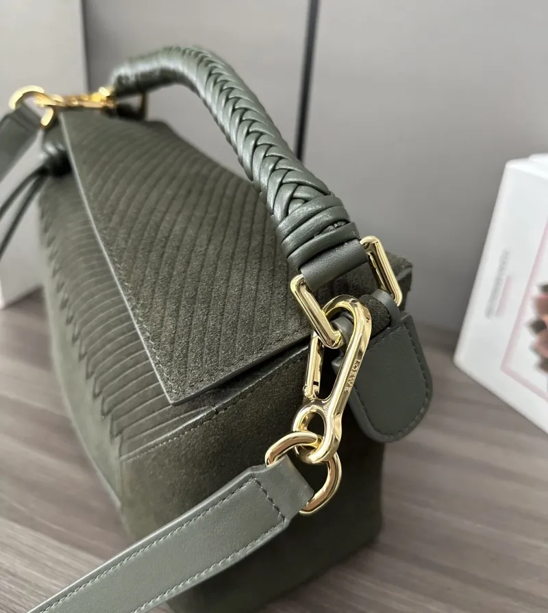 Loewe Dark Green Crossbody Handbag 330 - Image 6