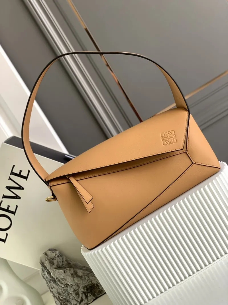 LOEWE Tan Puzzle Hobo Shoulder Bag 336