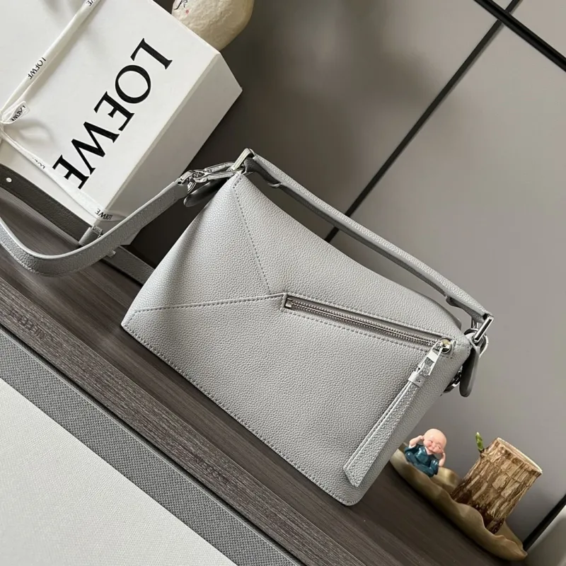 Loewe Gray Leather Crossbody Bag 339 - Image 3