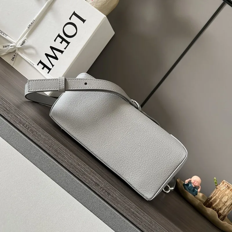 Loewe Gray Leather Crossbody Bag 339 - Image 4