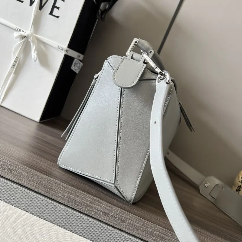 Alternative view of LOEWE Gray Leather Puzzle Handbag
