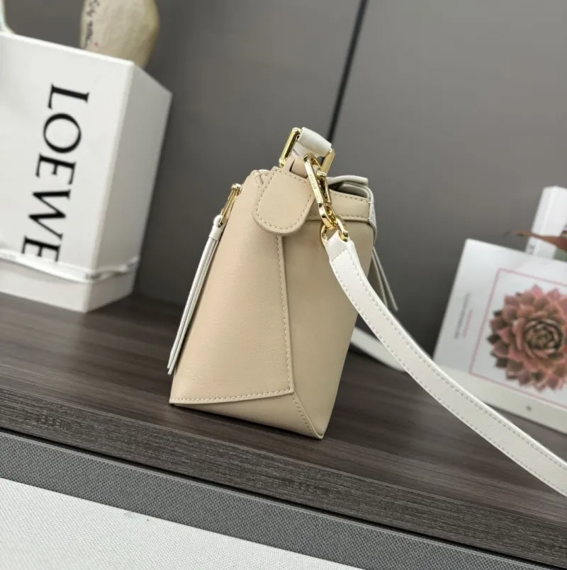 Alternative view of Loewe Beige White Leather Crossbody Handbag 341
