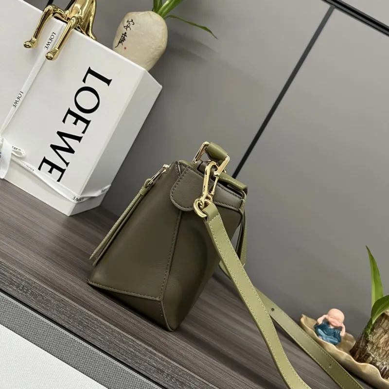 Alternative view of Loewe Olive Green Leather Puzzle Handbag