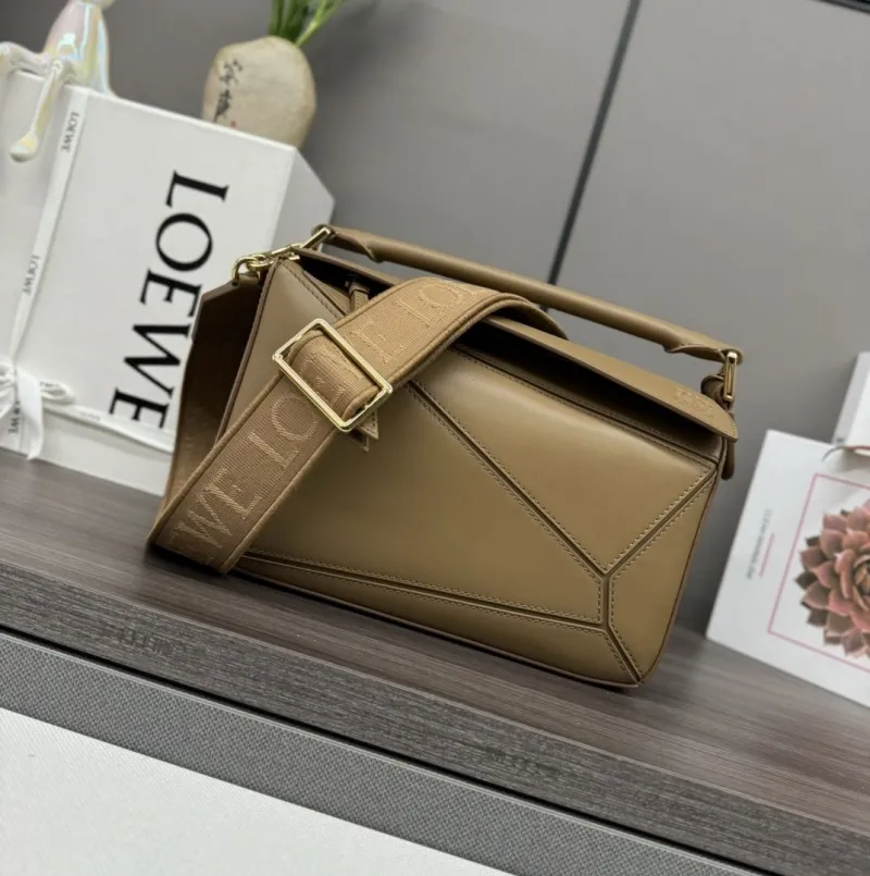 Loewe Brown Leather Crossbody Handle Bag