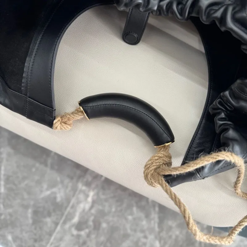 LOEWE Black Leather Hobo Bag - Image 6