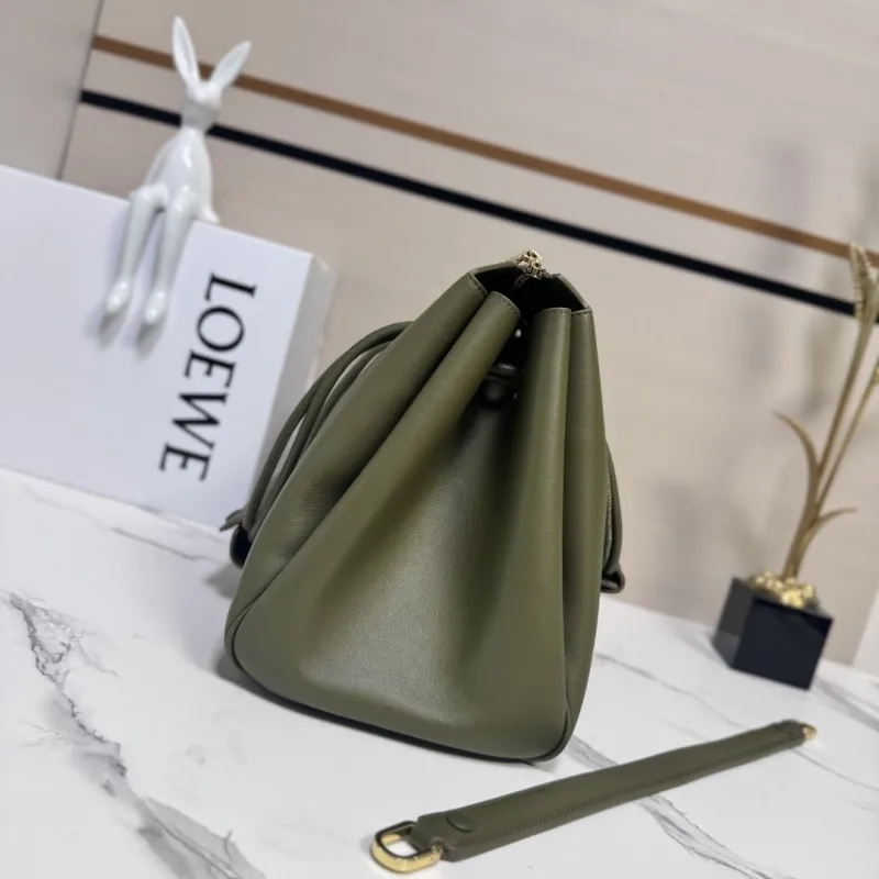 Alternative view of LOEWE Olive Green Leather Handbag 357