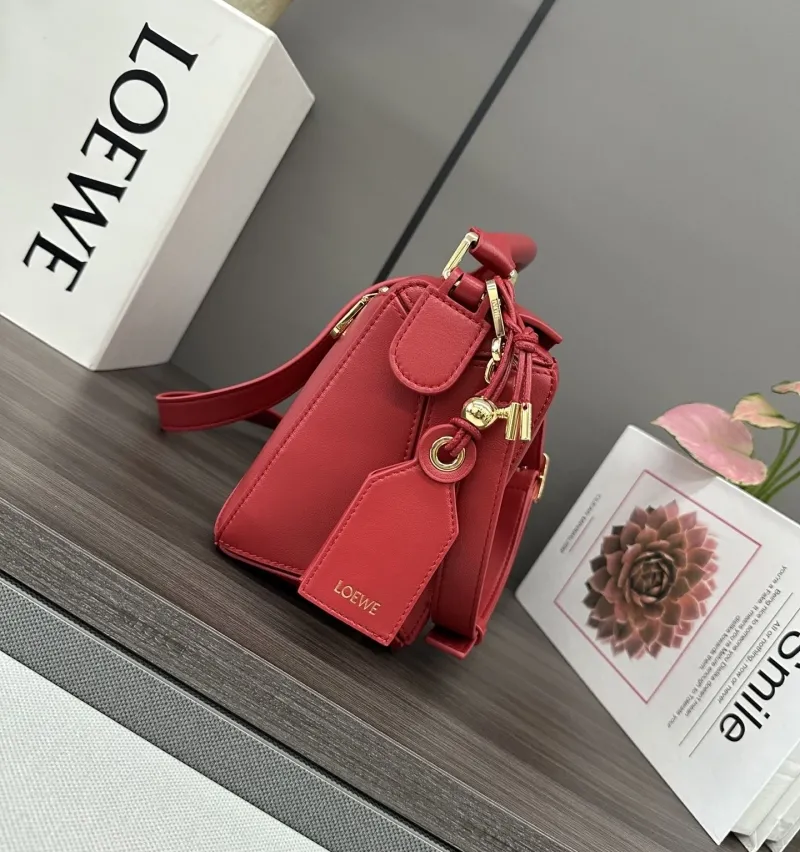 Alternative view of LOEWE Red Leather Top Handle Handbag