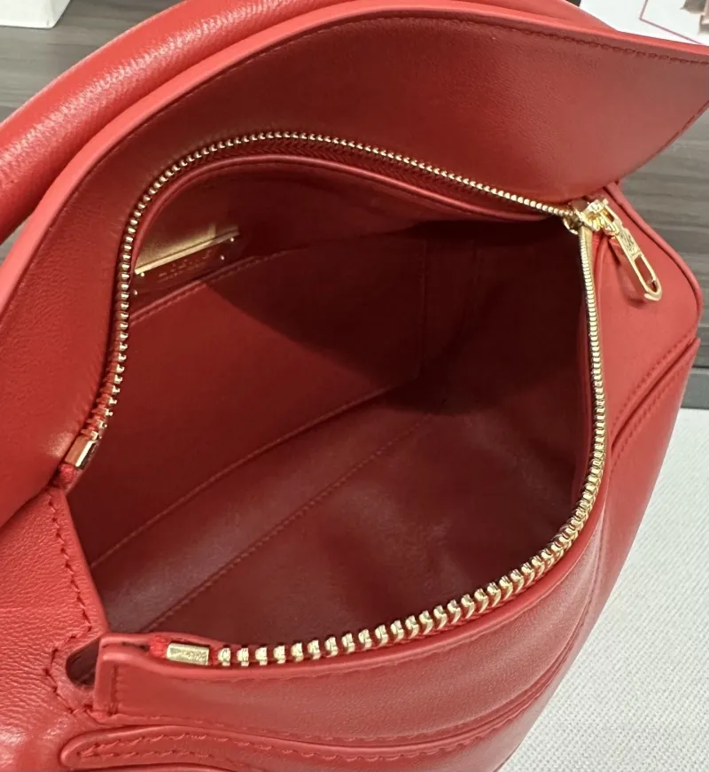 LOEWE Red Leather Top Handle Handbag - Image 8