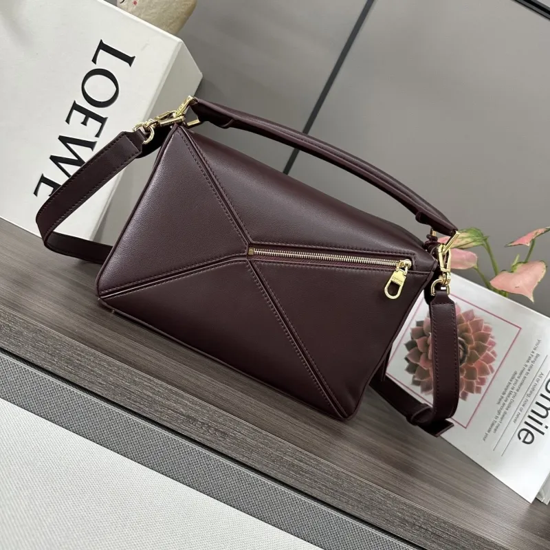LOEWE Dark Brown Leather Crossbody Bag - Image 3