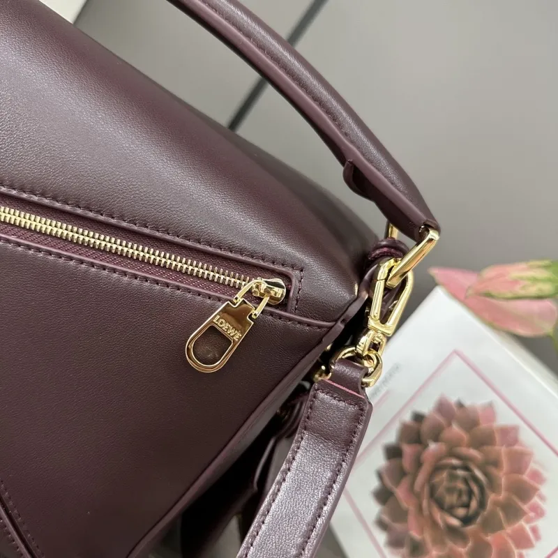 LOEWE Dark Brown Leather Crossbody Bag - Image 8