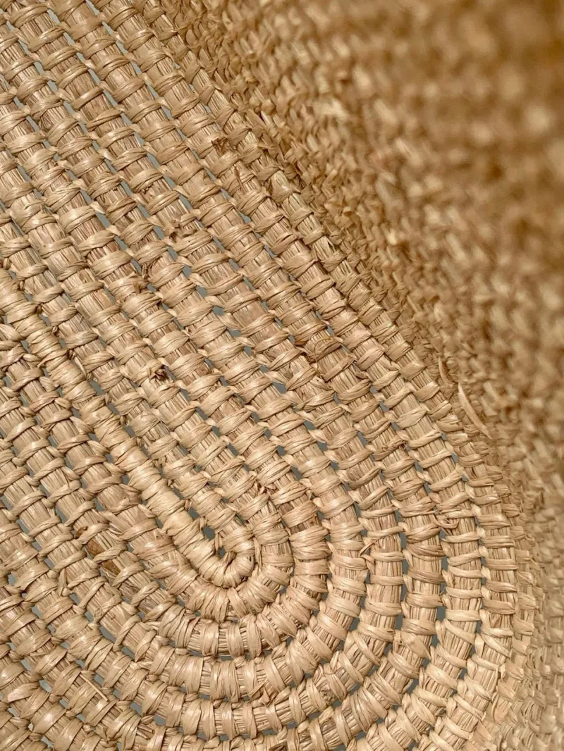 LOEWE Raffia Woven Tote Bag 366 with White Leather Accents - Image 9