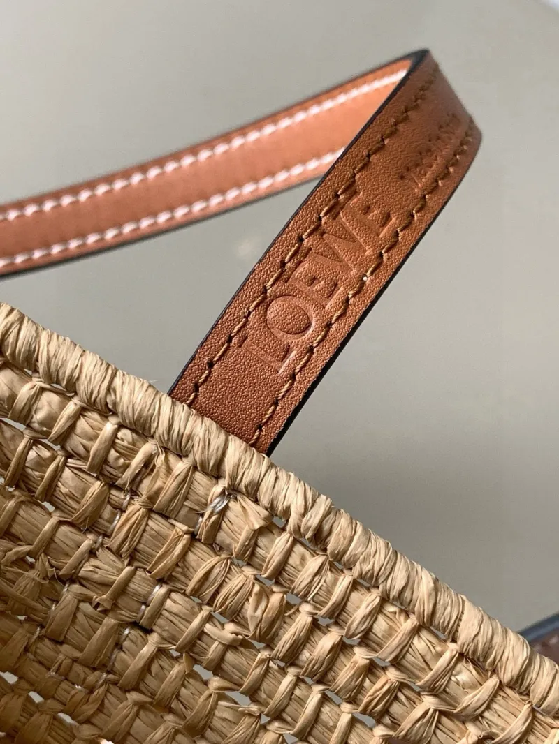 LOEWE Natural Beige Straw Tote Bag - Image 8