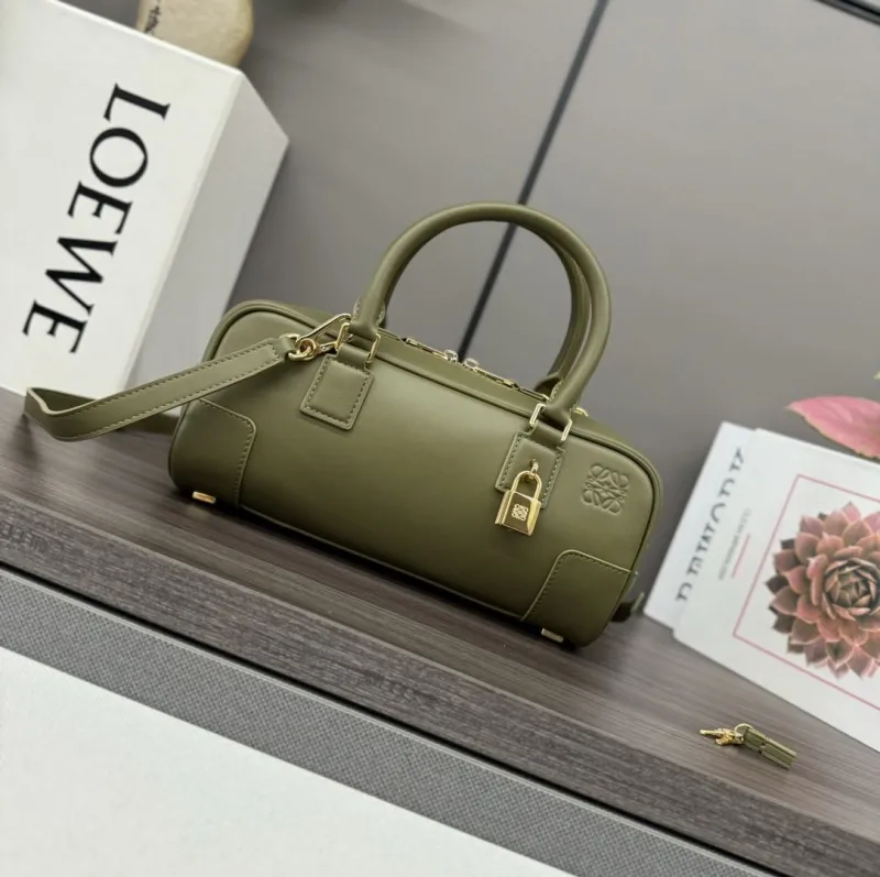 LOEWE Olive Green Small Handle Crossbody Bag 373