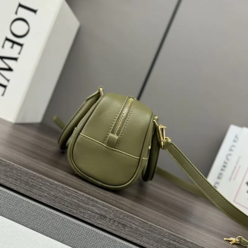 Alternative view of LOEWE Olive Green Small Handle Crossbody Bag 373
