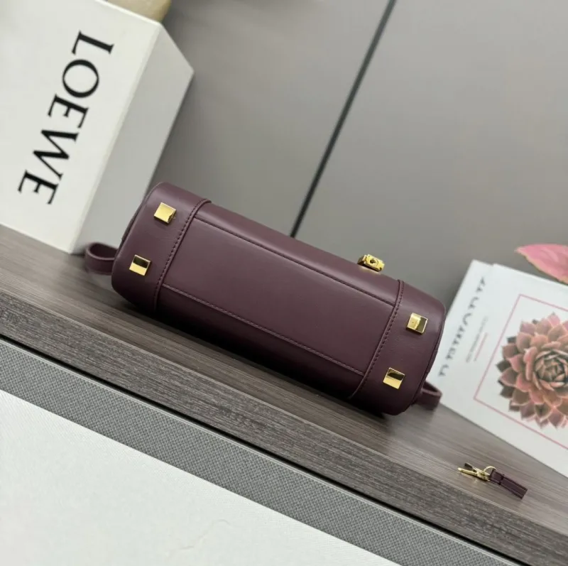 LOEWE Burgundy Small Handle Crossbody Bag 374 - Image 4