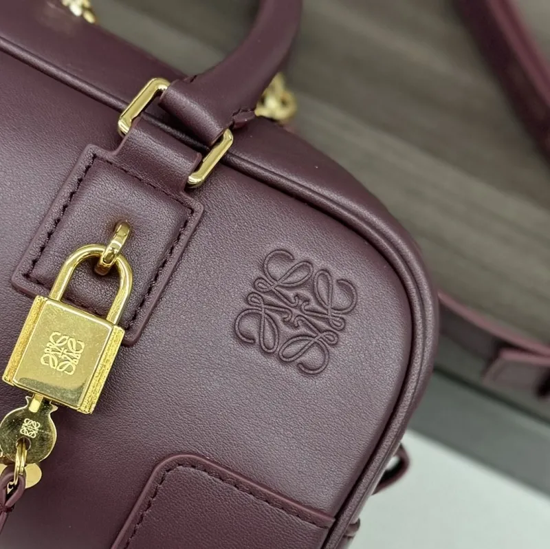 LOEWE Burgundy Small Handle Crossbody Bag 374 - Image 6