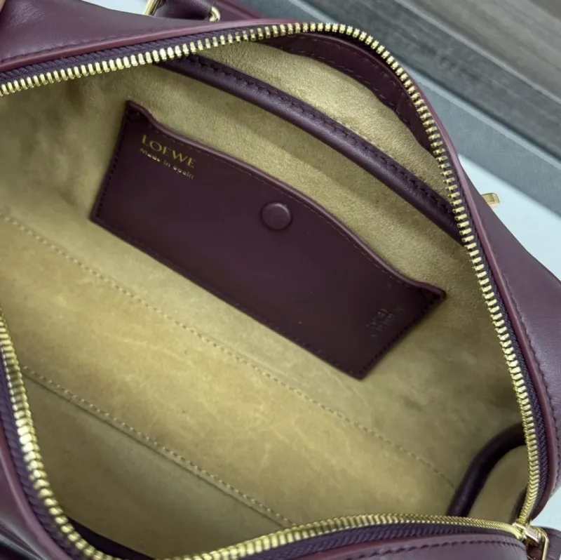 LOEWE Burgundy Small Handle Crossbody Bag 374 - Image 8